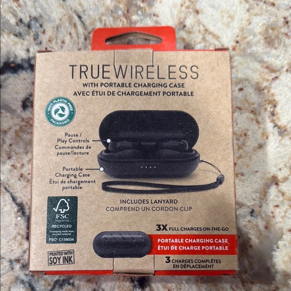 Helix Black Wireless Headset with Charging Case